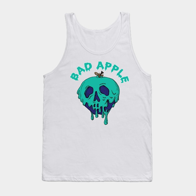 Bad Apple Teal + Blue Tank Top by racoco